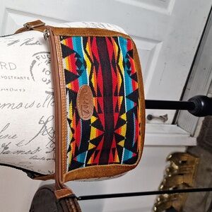 Terra Aztec Print Leather Fanny Belt Bag